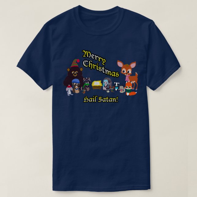 Woodland Critter Christmas  T-Shirt (Design vorne)