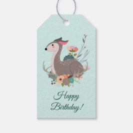 Woodland Dee Birthday Personalisiert Geschenkanhänger