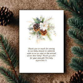 Woodland Deer Animal Baby Dusche Vielen Dank Dankeskarte