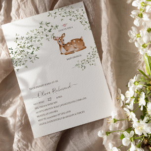 Woodland Deer Baby Dusche Einladung