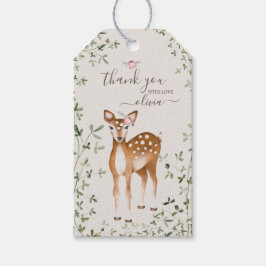 Woodland Deer Baby Dusche Geschenkanhänger