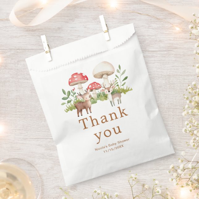 Woodland Deer Baby Dusche Geschenktütchen (Ausgeschnitten)