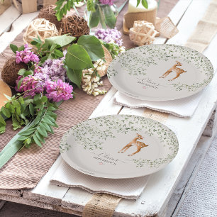 Woodland Deer Baby Dusche Pappteller