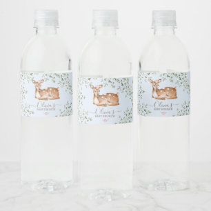 Woodland Deer Baby Dusche Wasserflaschenetikett