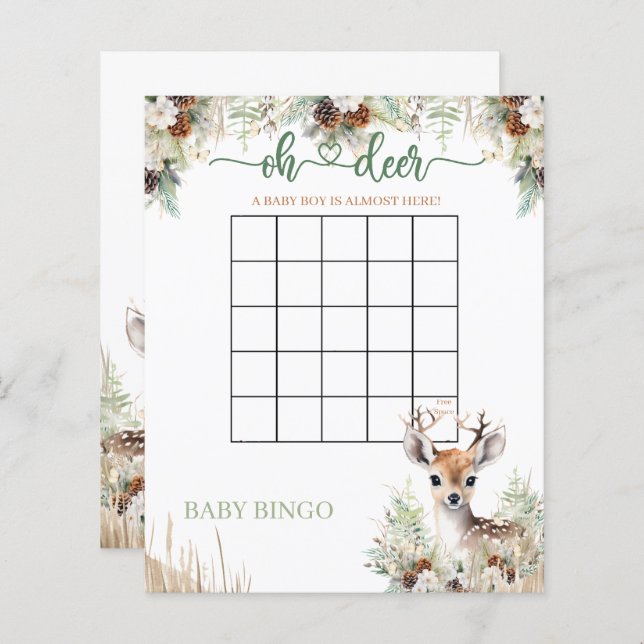 Woodland Deer Baby Shooter Boy Game (Vorne/Hinten)