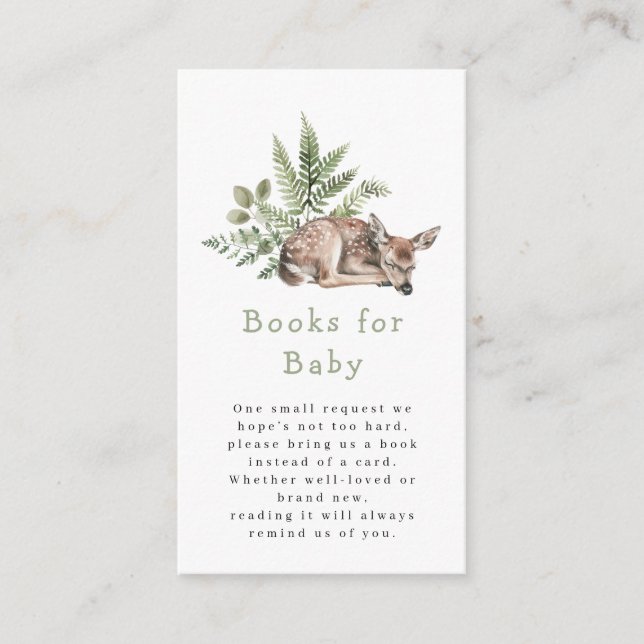 Woodland Deer Baby Shooting Books for Baby Begleitkarte (Vorderseite)