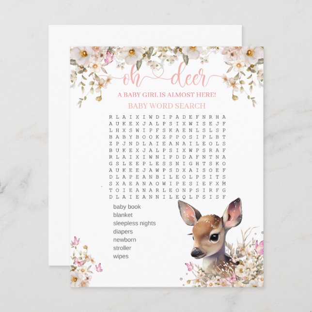 Woodland Deer Baby Showspiel (Vorne/Hinten)