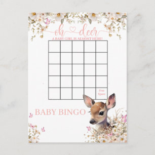 Woodland Deer Baby Showspiel Postkarte
