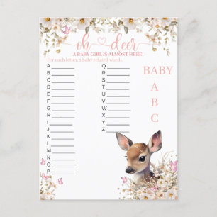 Woodland Deer Baby Showspiel Postkarte