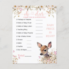 Woodland Deer Baby Showspiel Postkarte