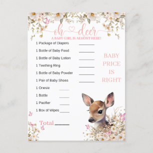 Woodland Deer Baby Showspiel Postkarte