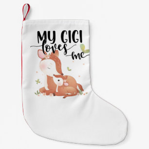 Woodland Deer Doe and Baby Fawn My Gigi Lieben Kleiner Weihnachtsstrumpf