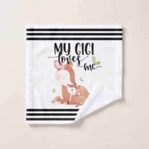 Woodland Deer Doe and Baby Fawn My Gigi Lieben Waschlappen
