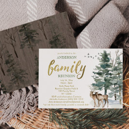 Woodland Deer Family Reunion Invitation Einladung