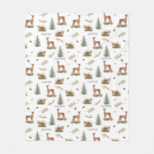 Woodland Deer Fawn Pattern Name Fleecedecke