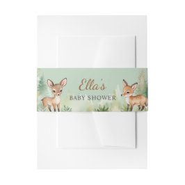 Woodland Deer Forest Neutral Baby Shower Einladungsbanderole