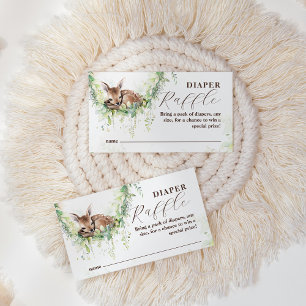 Woodland Deer Greenerity Baby Boy Shower Diaper Begleitkarte