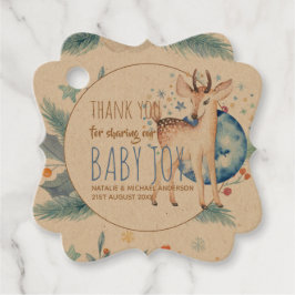 Woodland Deer Twinkle Star Danke Baby Dusche Geschenkanhänger