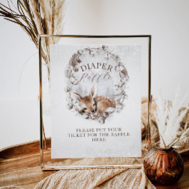 Woodland Dei Winter Baby Duschdusche Windelwanne Poster