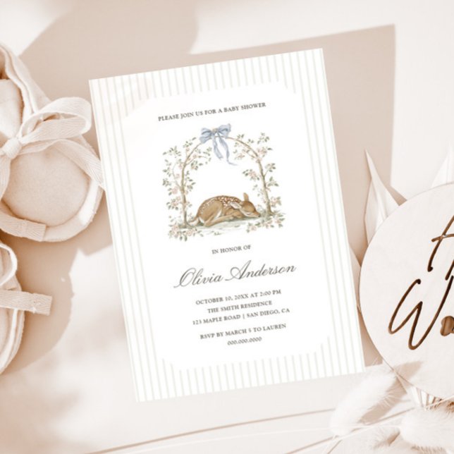 Woodland Dreams Fawn Cottage Baby Shower Einladung (Von Creator hochgeladen)