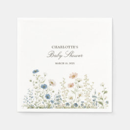 Woodland Dreams Floral Cottage Baby Shower Serviette