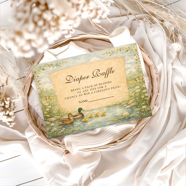 Woodland Duck Diapper Raffle Begleitkarte (Von Creator hochgeladen)