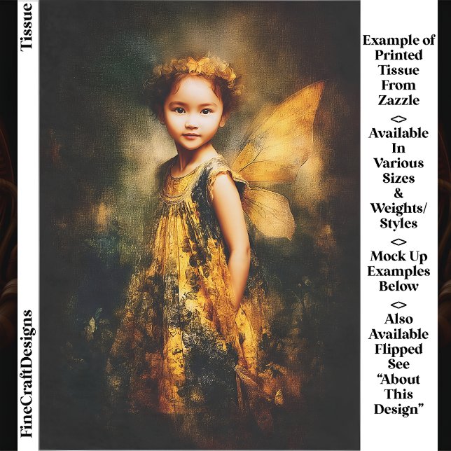 Woodland Fairy Child, Blume Crown EG5L Decoupage Seidenpapier (Von Creator hochgeladen)