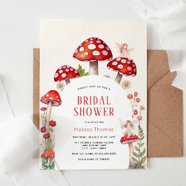 Woodland Fairy Mushroom Bridal Dusche Einladung
