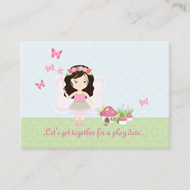 Woodland Fairy Princess Telefonnummerkarte (Vorderseite)