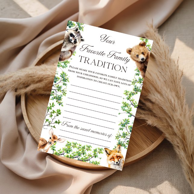 Woodland Family Tradition Baby Shower Advice (Von Creator hochgeladen)