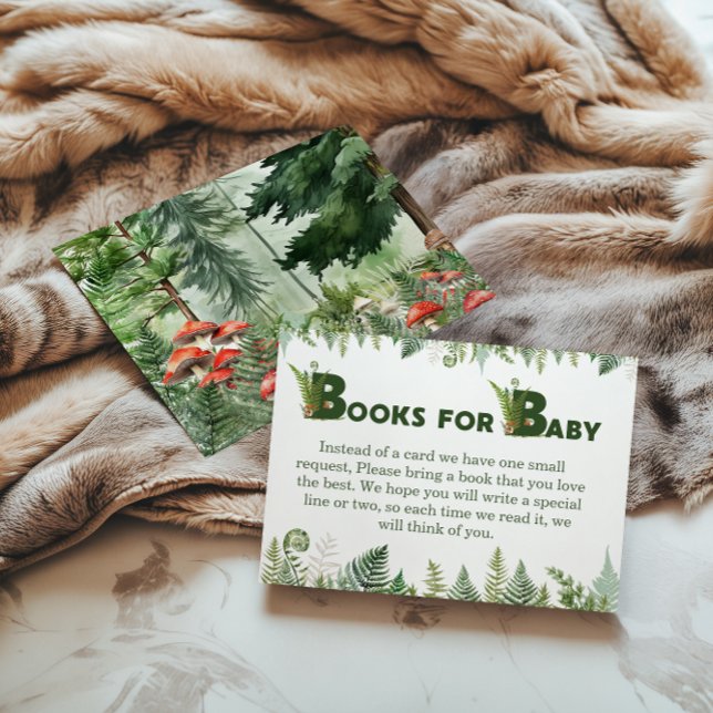 Woodland Fern Books for Baby Forest Green Mushroom Begleitkarte (Von Creator hochgeladen)