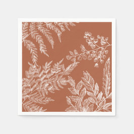 Woodland Fern Botanisches Hochzeitspapier Napkin Serviette