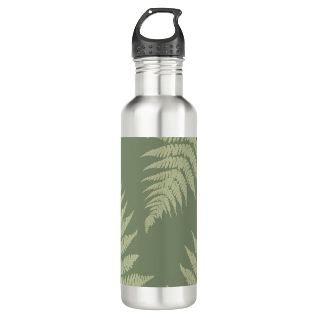Woodland Fern hinterlässt kundenspezifische Hinter Edelstahlflasche (Vorderseite)