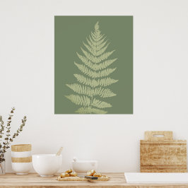 Woodland Fern hinterlässt kundenspezifische Hinter Poster