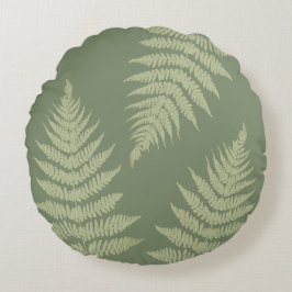 Woodland Fern hinterlässt kundenspezifische Hinter Rundes Kissen