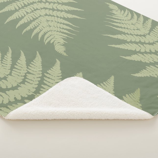 Woodland Fern hinterlässt kundenspezifische Hinter Sherpadecke (3/4)