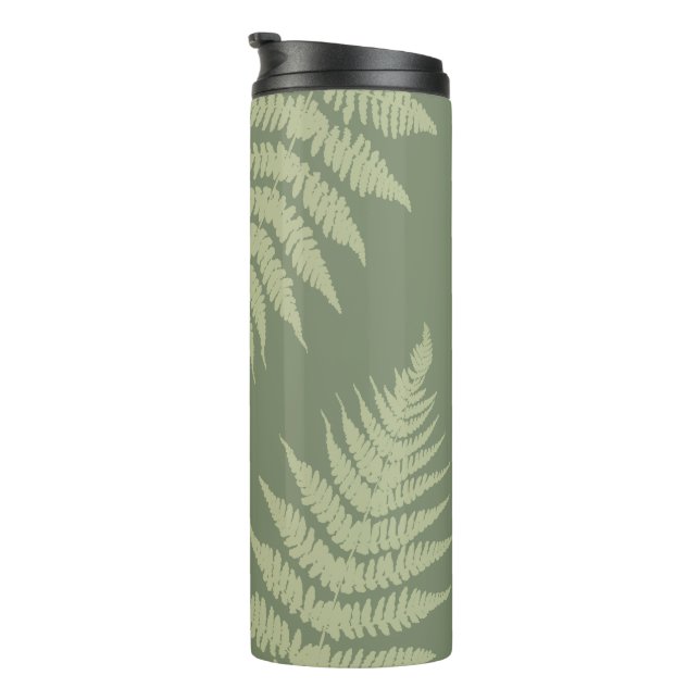 Woodland Fern hinterlässt kundenspezifische Hinter Thermosbecher (Nach rechts gedreht)