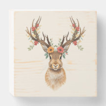 Woodland Floral Antler Jackalope