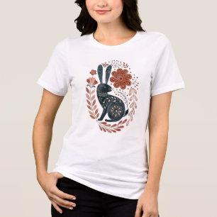 Woodland Floral Bunny Tri-Blend Shirt