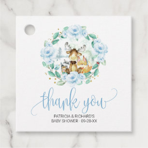 Woodland Floral Greenerenery Kinderdusche Vielen D Geschenkanhänger