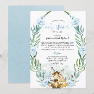 Woodland Floral Greenerity Kinderdusche per Mail Einladung