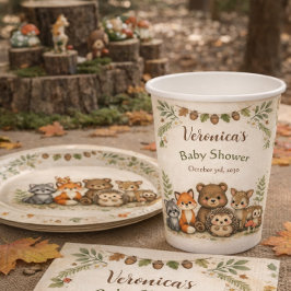 Woodland Forest Animal Baby Shower Pappbecher