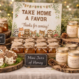 Woodland Forest Animal Baby Shower Sockelschild