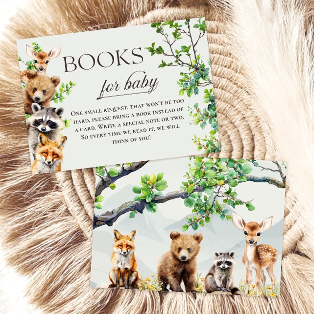 Woodland Forest Animals Books for Baby Card Begleitkarte (Von Creator hochgeladen)