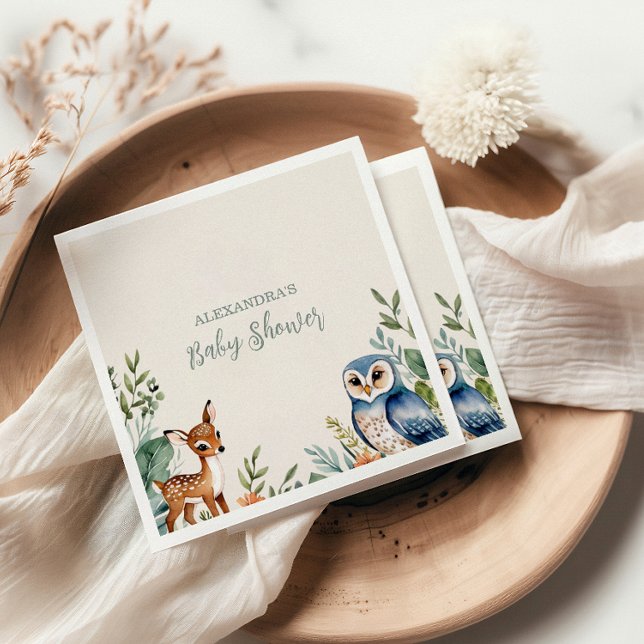 Woodland Forest Animals Kinderdusche Serviette (Von Creator hochgeladen)