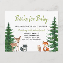 Woodland Forest Baby Duschbücher für Baby Postkarte