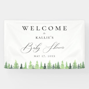 Woodland Forest Baby Dusche Banner