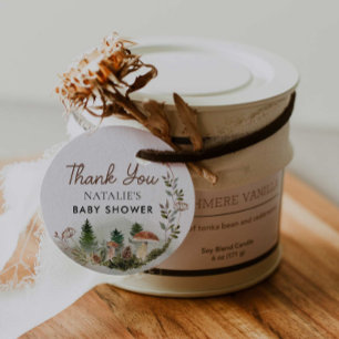 Woodland Forest Baby Dusche Danke Geschenkanhänger