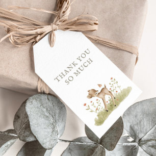 Woodland Forest Baby Dusche Vielen Dank für Ihre U Geschenkanhänger