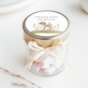 Woodland Forest Baby Dusche Vielen Dank Quadratischer Aufkleber
